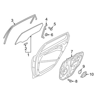 Kia OE - Rear Door - Glass & Hardware