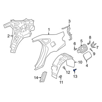 Kia OE - Quarter Panel Splash Shield Screw