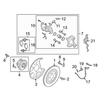 Kia OE - Rear Suspension - Brake Components