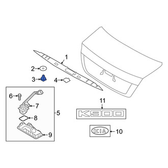 Kia OE - Deck Lid Finish Panel Clip