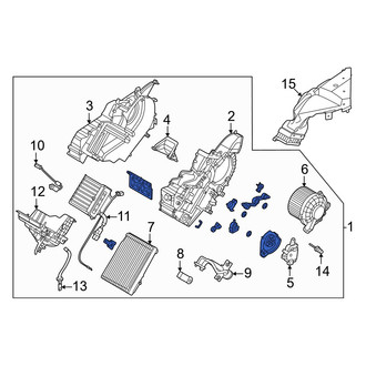 Kia OE - Rear HVAC Unit Case Assembly