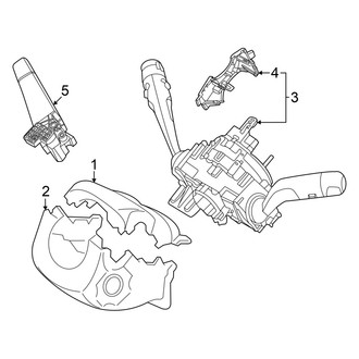 Kia OE - Steering Column - Shroud, Switches & Levers (W/O Power Telescoping), (Light / Light Long Range / Wind)