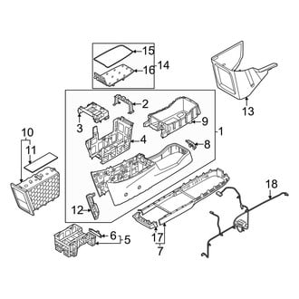 Kia OE - Center Console (Lower Components, W/O Sliding Tray), (Light / Light Long Range / Wind)