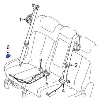 Kia OE - Center Seat Belt Anchor Plate Cover