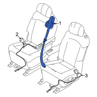 Kia OE - Center Right Seat Belt Lap and Shoulder Belt