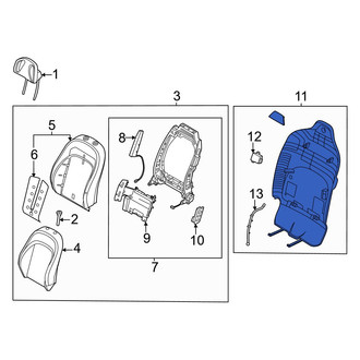 Kia OE - Center Left Seat Back Panel