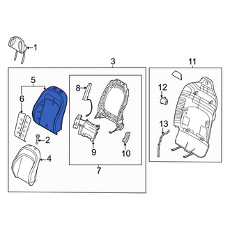 Kia OE - Front Right Seat Back Cushion