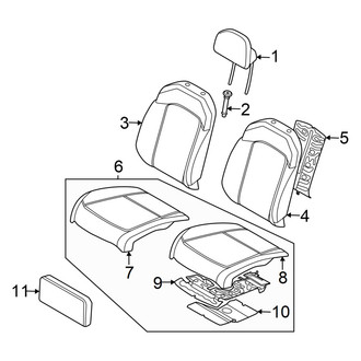 Kia OE - Seats & Tracks - Passenger Seat Components (Covers & Pads)