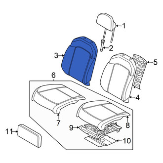 Kia OE - Front Left Seat Back Cushion Cover