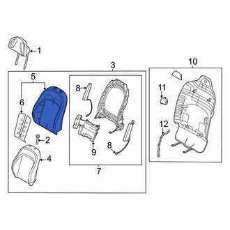 Kia OE - Front Left Seat Back Cushion