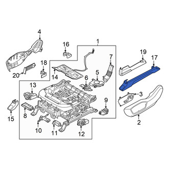 Kia OE - Front Right Outer Seat Track Cover