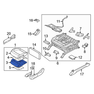 Kia OE - Front Left Seat Cushion Pad