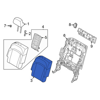 Kia OE - Center Right Seat Back Cushion Cover