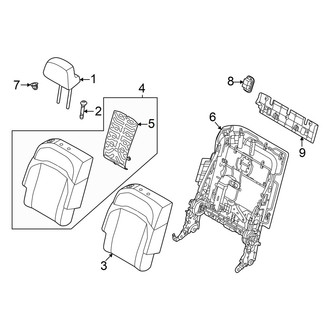 Kia OE - Seats & Tracks - Second Row Seats (40% Side, Seat Back w/o Captain Chairs), (Land / Light / Light Long Range / Wind)