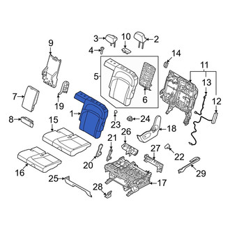 Kia OE - Center Left Seat Back Cushion Cover