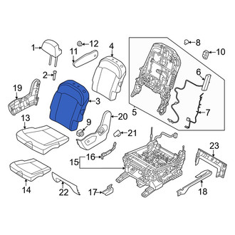 Kia OE - Center Right Seat Back Cushion Cover