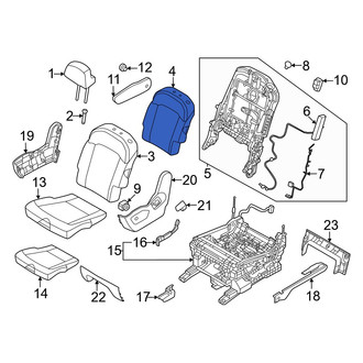 Kia OE - Center Right Seat Back Cushion