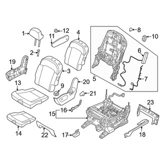 Kia OE - Seats & Tracks - Second Row Seats (Passenger Side, With Captain Chairs, W/O Leg Extention), (Light Long Range)