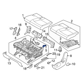 Kia OE - Center Left Seat Frame Cap