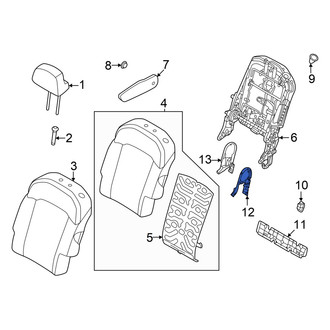 Kia OE - Center Left Outer Seat Hinge Cover