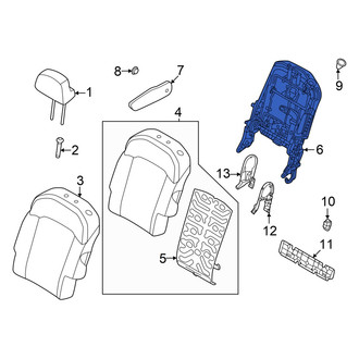 Kia OE - Center Left Seat Back Frame