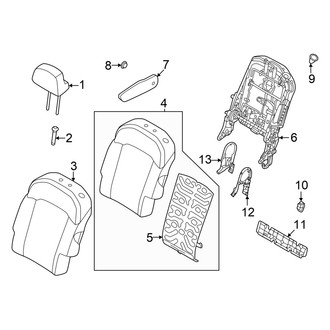 Kia OE - Seats & Tracks - Second Row Seats (Seat Back, with Captain Chairs), (GT-Line / Land / Light Long Range)