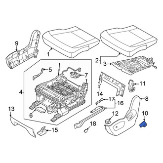 Kia OE - Center Left Seat Back Recliner Adjustment Handle