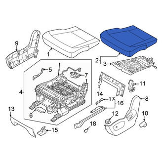 Kia OE - Center Left Seat Cushion Foam