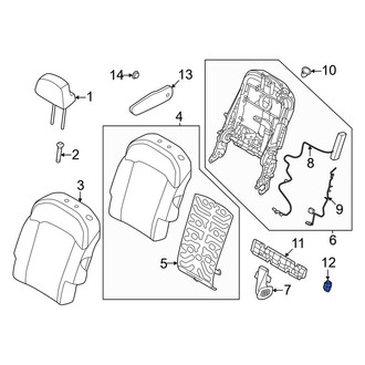 Kia OE - Center Right Child Restraint Anchor Plate Bezel