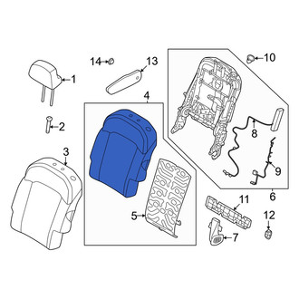 Kia OE - Center Left Seat Back Cushion