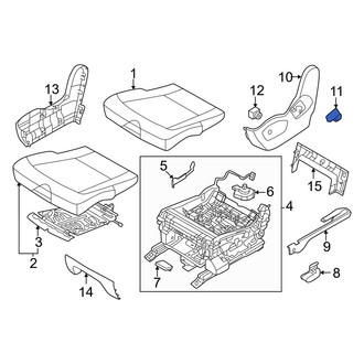 Kia OE - Center Right Seat Back Recliner Adjustment Handle