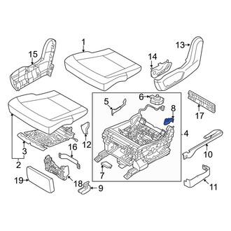 Kia OE - Center Left Seat Hinge Cover