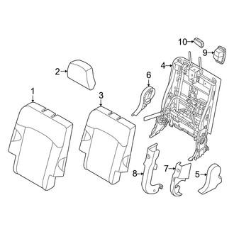 Kia OE - Seats & Tracks - Third Row Seats (Driver Side Seat, Back, Components)