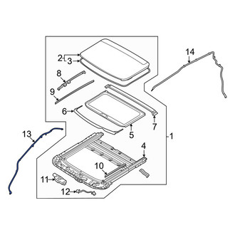 Kia OE - Front Left Sunroof Drain Hose