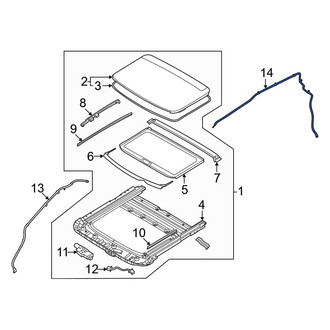 Kia OE - Rear Left Sunroof Drain Hose