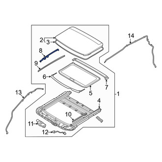 Kia OE - Front Left Sunroof Guide Rail