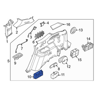 Kia OE - Rear Right Forward Interior Quarter Panel Trim Panel Access Cover