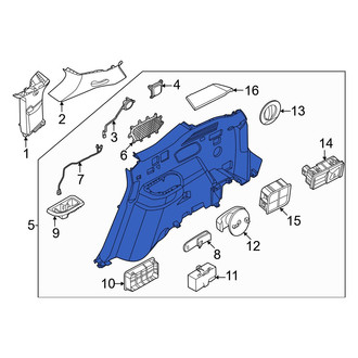 Kia OE - Rear Left Interior Quarter Panel Trim Panel