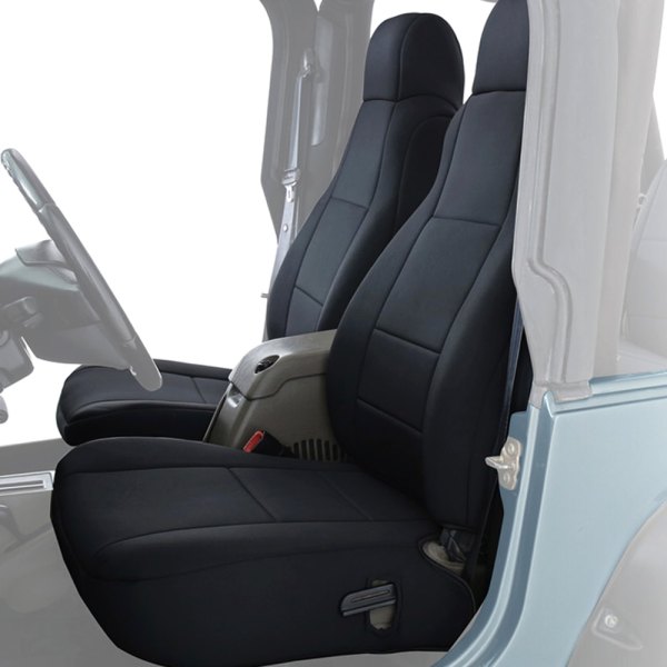  King 4WD® - 1st & 2nd Row Premium Neoprene Black Seat Cover Set