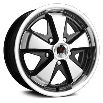 KLASSIK RÄDER® - 911 Gloss Black with Machined Face and Lip