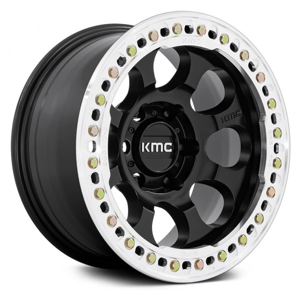 KMC® - KM237 RIOT BEADLOCK Satin Black with Machined Ring