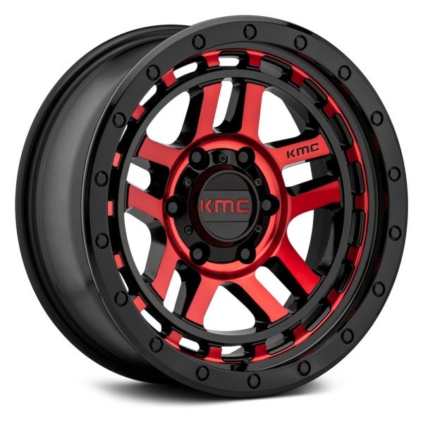 KMC® - KM540 RECON Gloss Black Machined with Red Tint