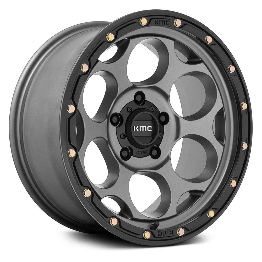 KMC® KM541 DIRTY HARRY Wheels - Satin Gray with Black Lip Rims