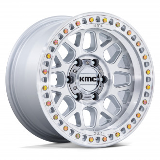 KMC® KM549 GRS Wheels - Gloss Silver with Machined Face Rims