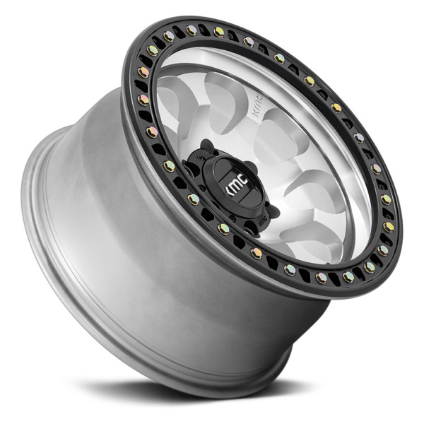 KMC® KM550 RIOT Wheels - Machined with Satin Black Lip Rims