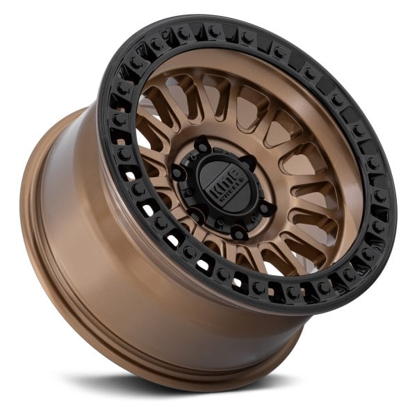 KMC® KM552 IMS Wheels - Matte Bronze with Gloss Black Lip Rims