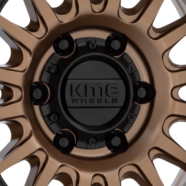 KMC® KM552 IMS Wheels - Matte Bronze with Gloss Black Lip Rims