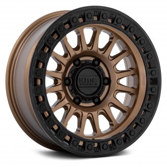 KMC® KM552 IMS Wheels - Matte Bronze with Gloss Black Lip Rims