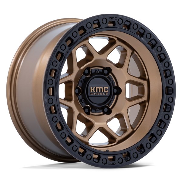 KMC® KM553 TORX Wheels - Matte Bronze with Gloss Black Lip Rims
