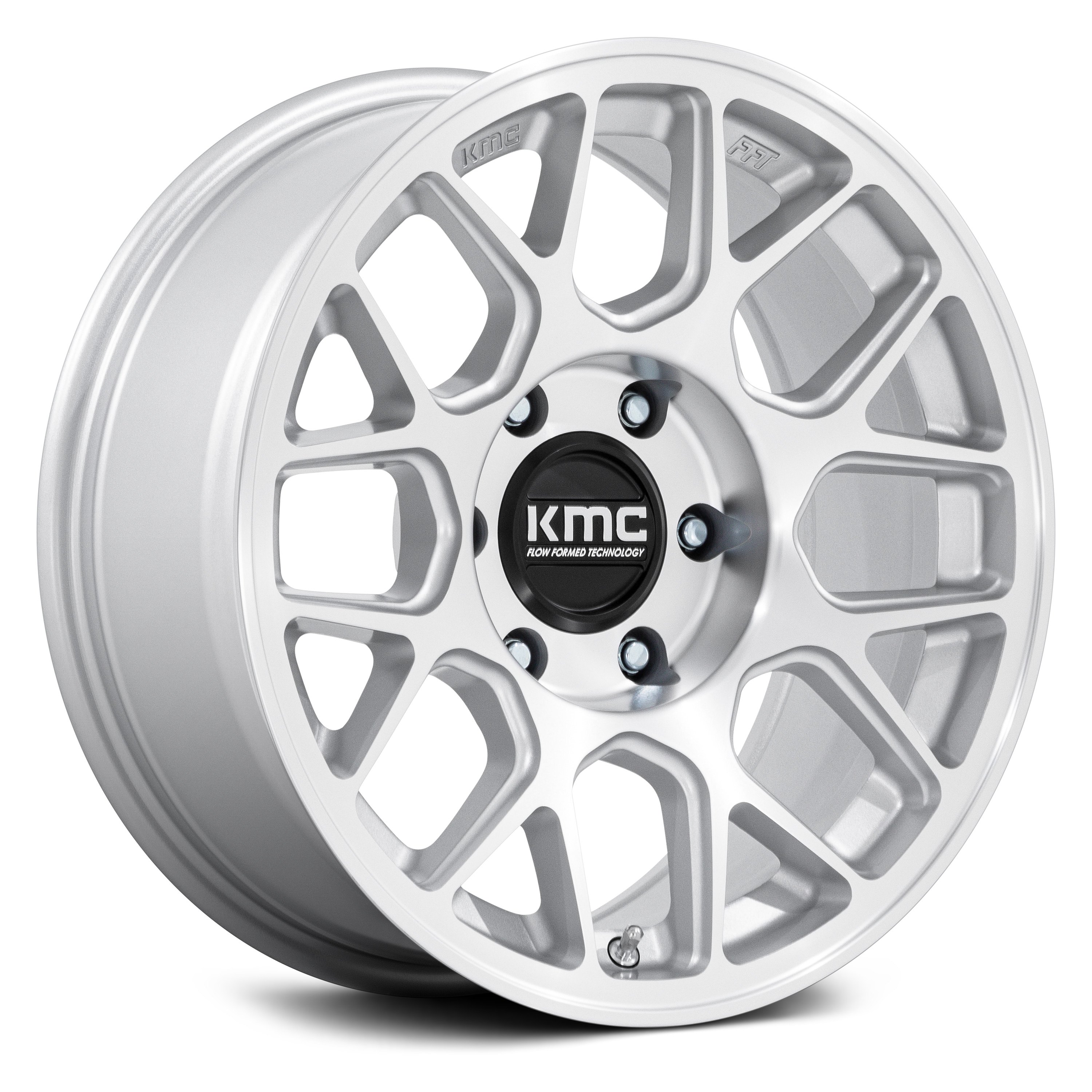 KMC® KM730 HATCHET Wheels - Gloss Silver with Machined Face
